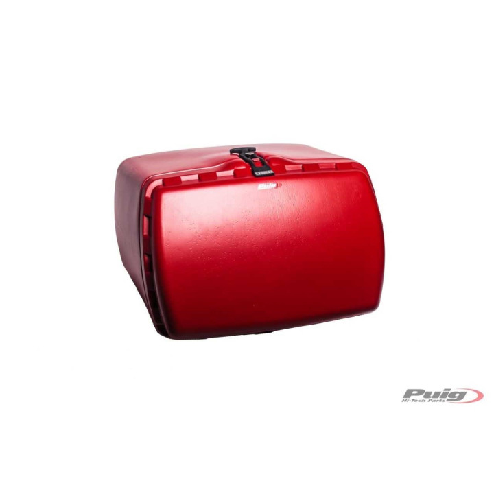 Top case Blanc - livraison de pizzas - ouverture postèrieure avec kit de fixation pour porte bagage