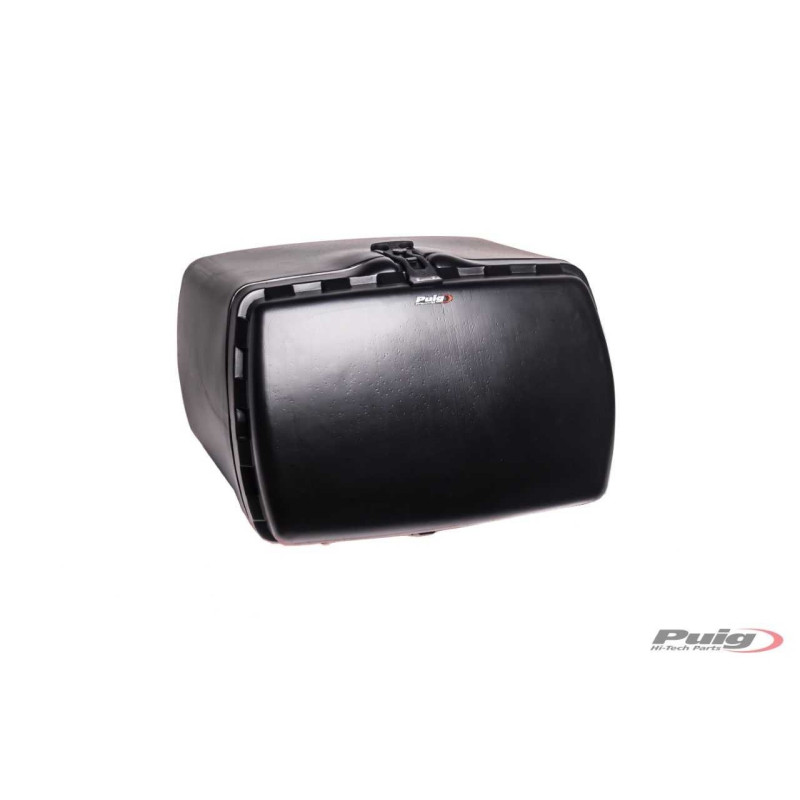 Top case Blanc - livraison de pizzas - ouverture postèrieure avec kit de fixation pour porte bagage