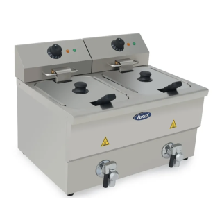 Friteuse électrique avec vidange 2x08L