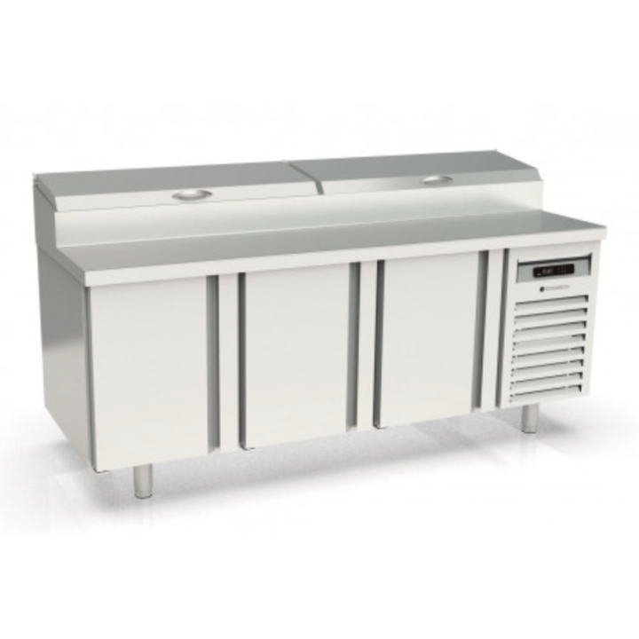 Meuble de préparation pizza - Bacs 1/3 - 595L