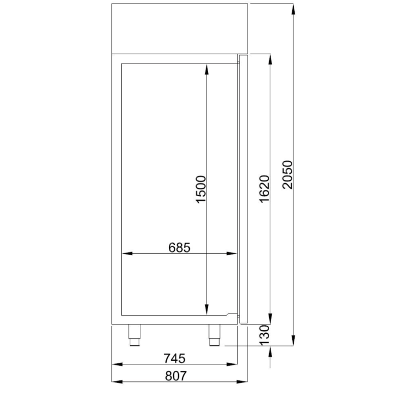 COMBISTEEL - Réfrigérateur en acier inox - 1 porte | Pizza Boutique