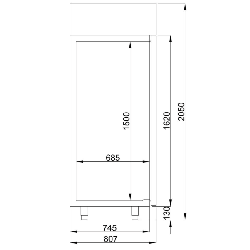 COMBISTEEL - Réfrigérateur en acier inox - 2 portes | Pizza Boutique