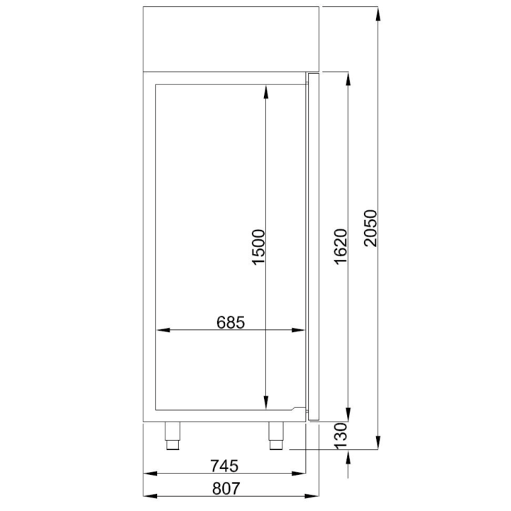 COMBISTEEL - Réfrigérateur en acier inox - 2 portes | Pizza Boutique