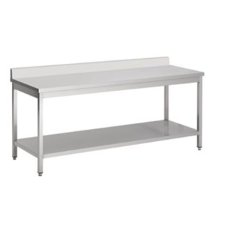 COMBISTEEL - Plan de travail avec dosseret - 120cm - P 70cm
