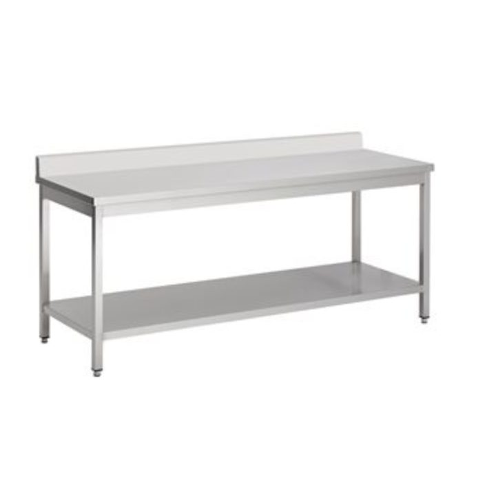 COMBISTEEL - Plan de travail avec dosseret - 120cm - P 70cm