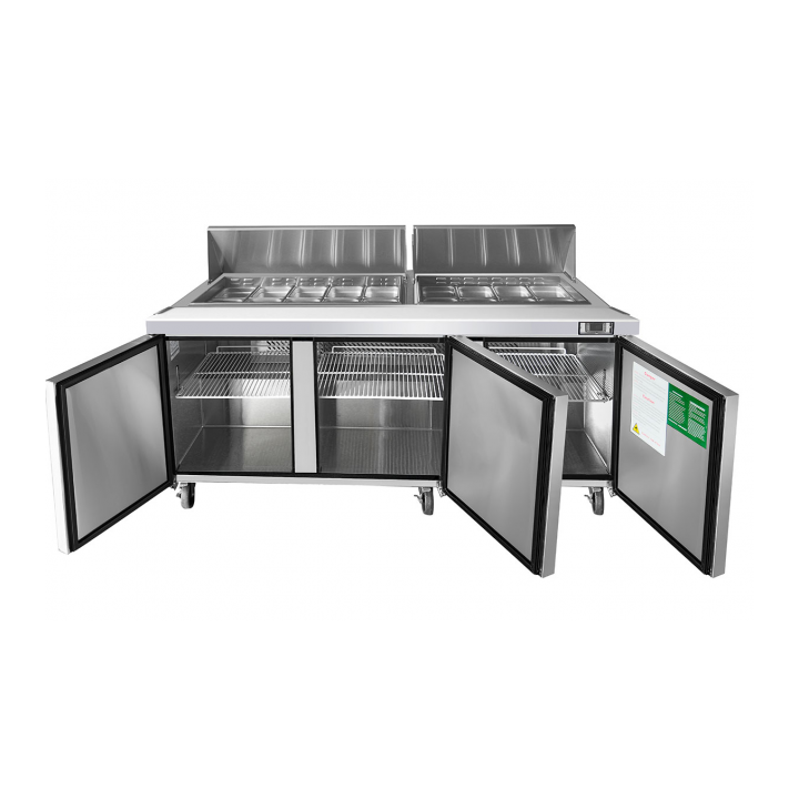 ATOSA - Saladette 18 bacs - 3 portes - Monophasé | Pizza Boutique