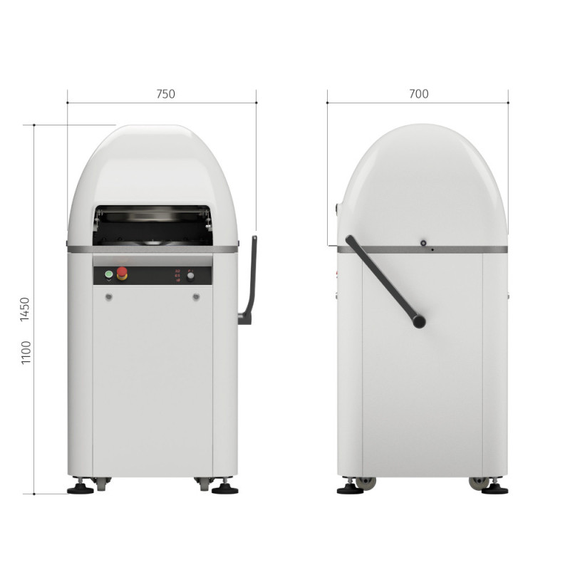 VITELLA - Diviseuse Bouleuse Semi-Automatique - Triphasé | Pizza Boutique