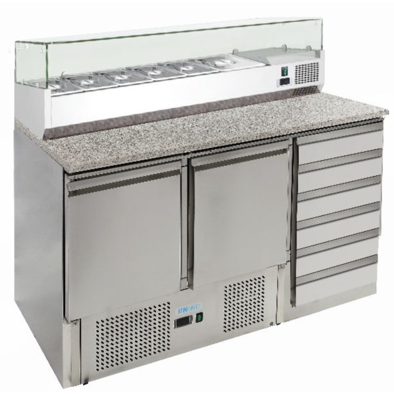 FORCOLD - Comptoir à pizza réfrigéré statique - 257L | Pizza Boutique