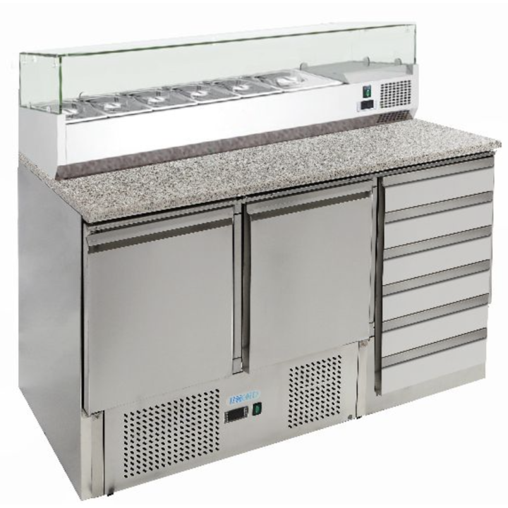 FORCOLD - Comptoir à pizza réfrigéré statique - 257L | Pizza Boutique