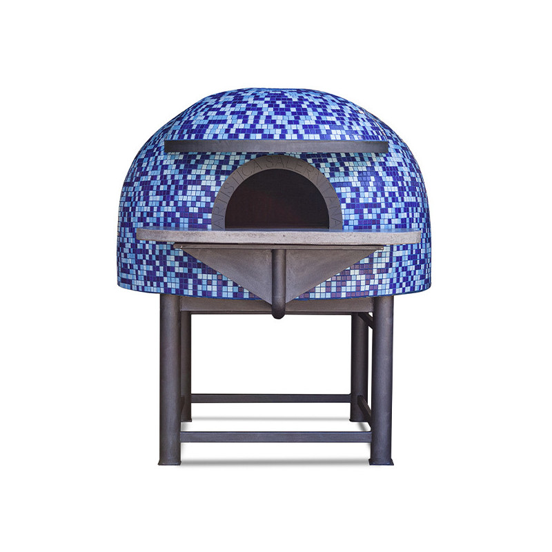 SALERNITANA ARTISTICA - Four à bois napolitain avec mosaique - 120 cm
