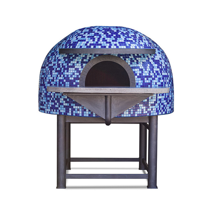 SALERNITANA ARTISTICA - Four à bois napolitain avec mosaique - 120 cm