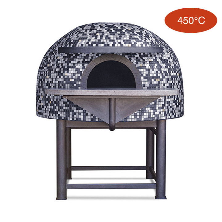 SALERNITANA ARTISTICA - Four à bois napolitain avec mosaique - 120 cm