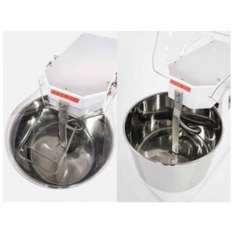 ZANOLLI COMIDA - Pétrin à spirale tête relevable 18Kg - Triphasé | Pizza Boutique