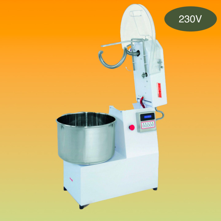Pétrin à spirale à tête relevable 25kg