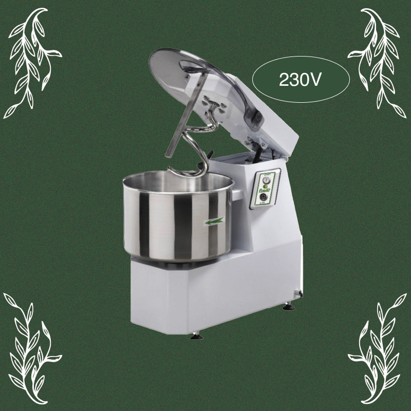 Pétrin à spirale avec tête relevable + cuve fixe - 18kg Pétrin à spirale avec tête relevable + cuve fixe - 18kg