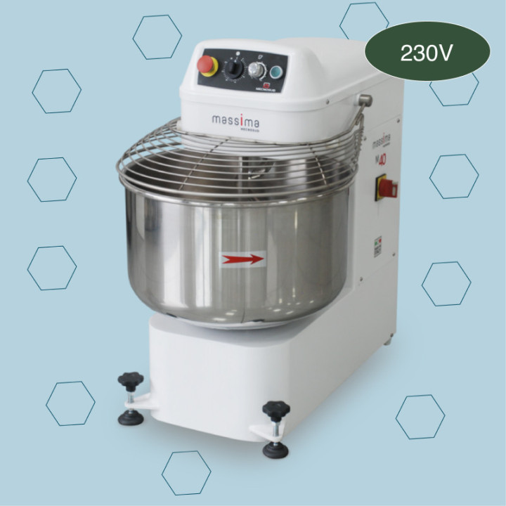 MECNOSUD - Massima - Pétrin à spirale 50kg - Tête relevable - Variateur de vitesse
