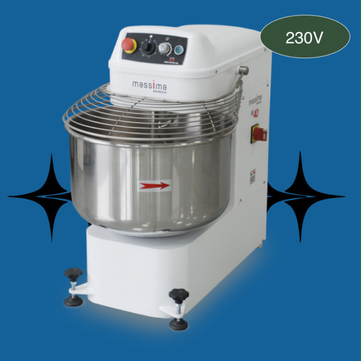 MECNOSUD - Massima - Pétrin à spirale 50kg - Variateur de vitesse - Tête relevable - 2 moteurs