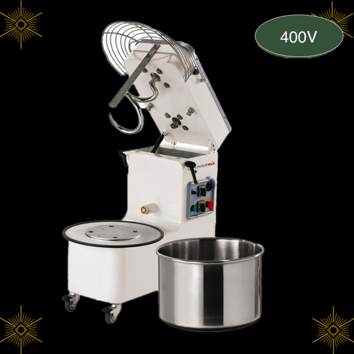 MECNOSUD - Pétrin à spirale- Tête relevable + cuve extractible | Pizza Boutique