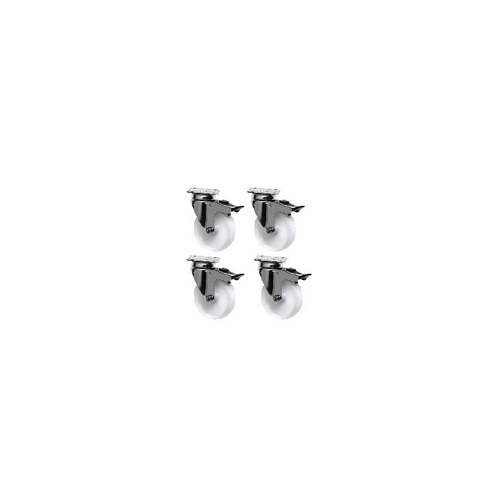 ITALFORNI - 4 Roulettes pour supports diametre 125MM