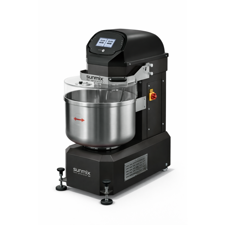 SUNMIX - Pétrin 40kg (55l) - Monophasé - 2 Vitesses + Tête fixe | Pizza Boutique