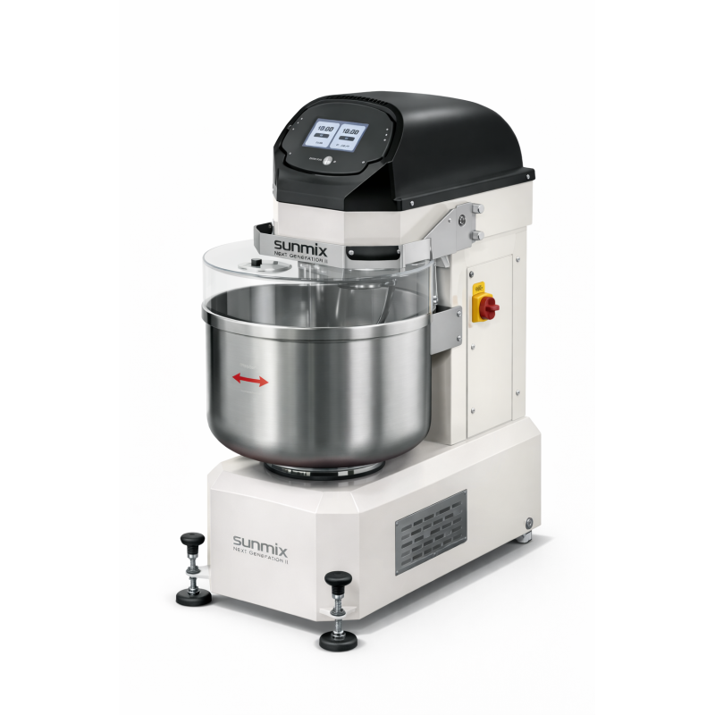SUNMIX - Pétrin 40kg (55l) - Monophasé - 2 Vitesses + Tête fixe | Pizza Boutique
