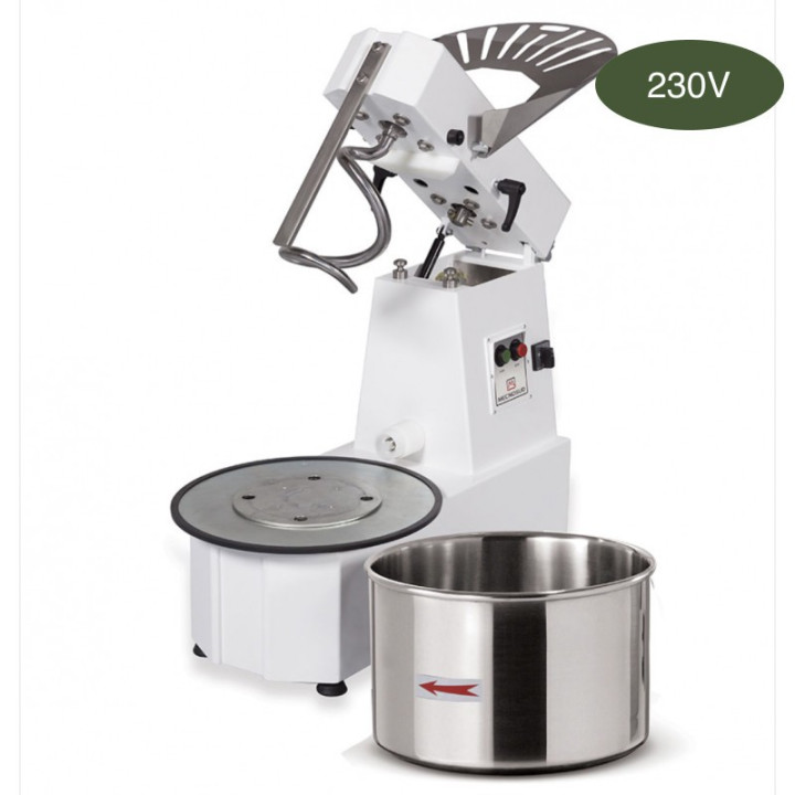MECNOSUD - Pétrin à spirale PK - Tête relevable - 44kg - Monophasé | Pizza Boutique
